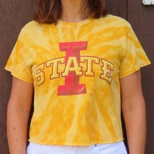 Iowa State Cyclones Custom Bleach Crop Top sz S